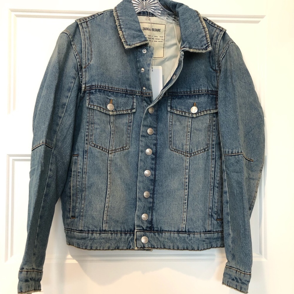 Zadig & Voltaire Cropped Denim Jacket Size Medium